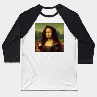 Monday Lisa Mona Lisa Da Vinci Baseball T-Shirt